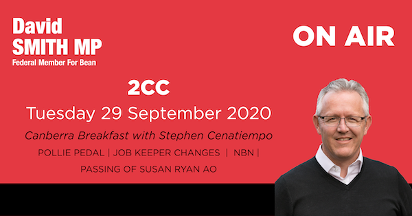 2CC–Canberra Breakfast–29 September 2020