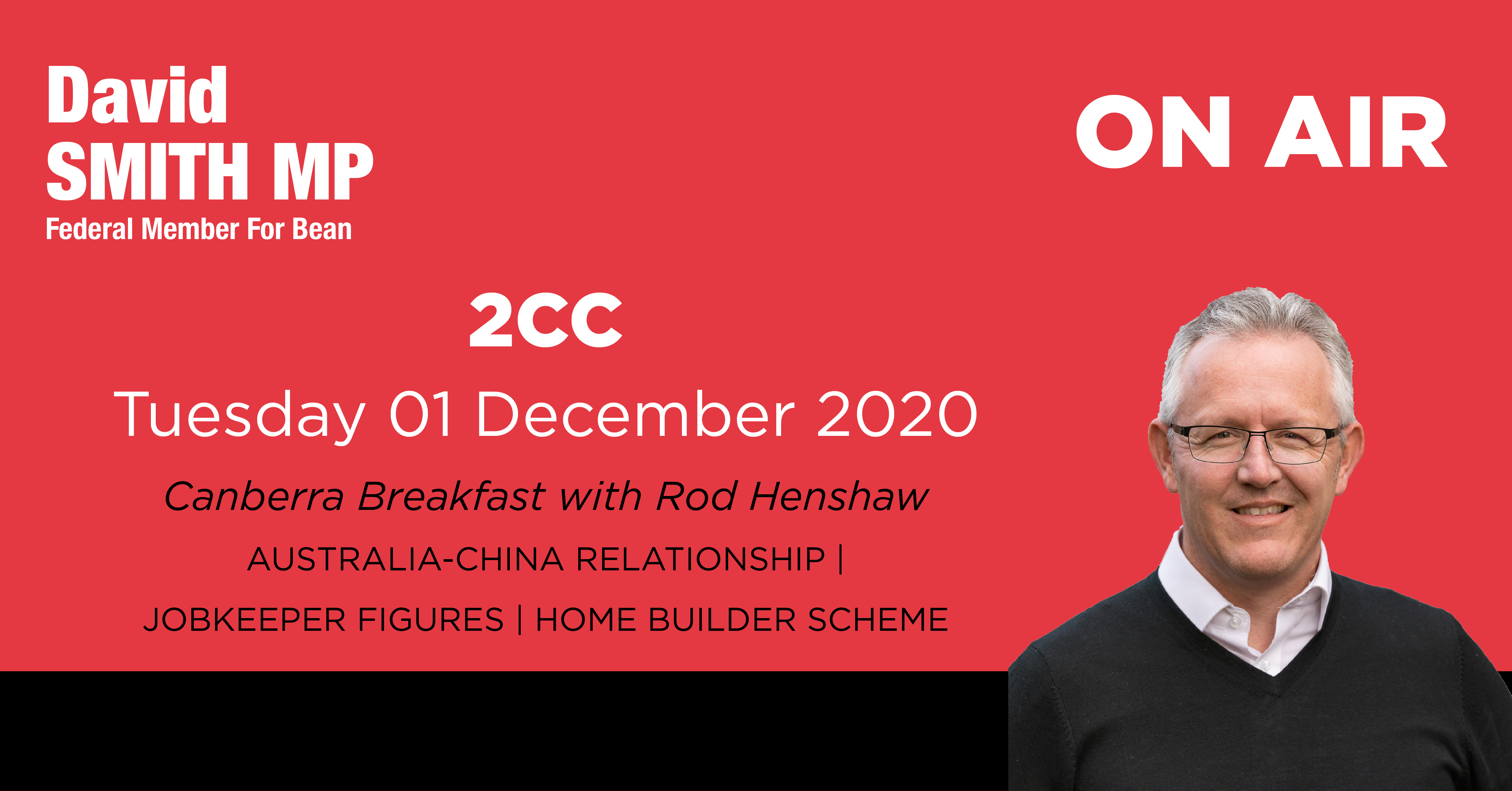 Radio Interview - 2CC Canberra - 1 December 2020